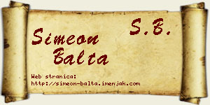 Simeon Balta vizit kartica